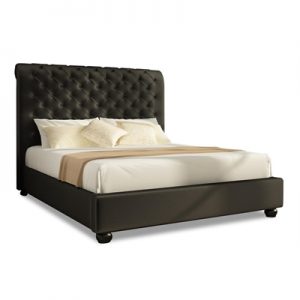 Peppa Ii Velvet Upholstered Slat Bed Frame