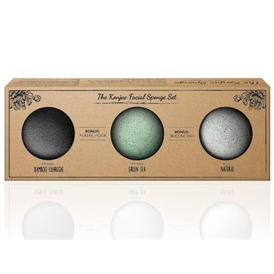 KONJAC SPONGE - 100% ORGANIC & PLANT BASED, Natural Exfoliating, Deep Pore Cleansing & Moisturising