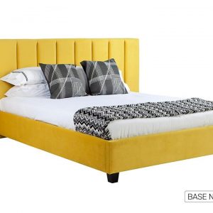 Panelled Custom Upholstered Bed And Wide Headboard